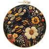 1set Bee and Flower Cross-Stitch Embroidery Kit, Easy Style for Beginners, Includes Illustrated Tutorial and Tools, DIY Embroidery Craft Kit