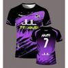 Maglietta da Calcio JUL Serie 3D 90 Minuti, Maglietta Sportiva Estiva Outdoor Asciugatura Rapida da Uomo, T-shirt Girocollo Vestibilità Larga