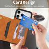 For iPhone 17 Pro Case Line Imprinted Color Splicing Leather Phone Cover