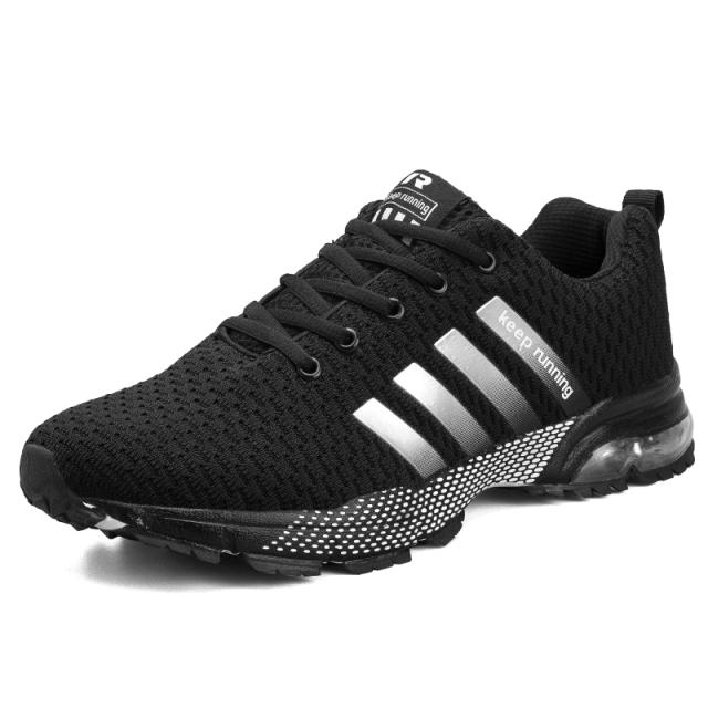 Pantofi de alergare unisex țesut zburător respirabil pantofi de fitness pentru bărbați pantofi cu pernă de aer pantofi sport de exterior adidași cu platformă
