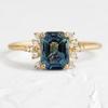 Three Heroes Deep Blue Zircon Couple Rings: Simple, Fashionable Jewelry for Men and Women