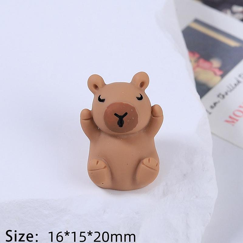 Luminous Mini Capybara Resin Miniature Figurine Glow At Night Fairy Garden Decoration Diy Ornament Cute Desk Decoration