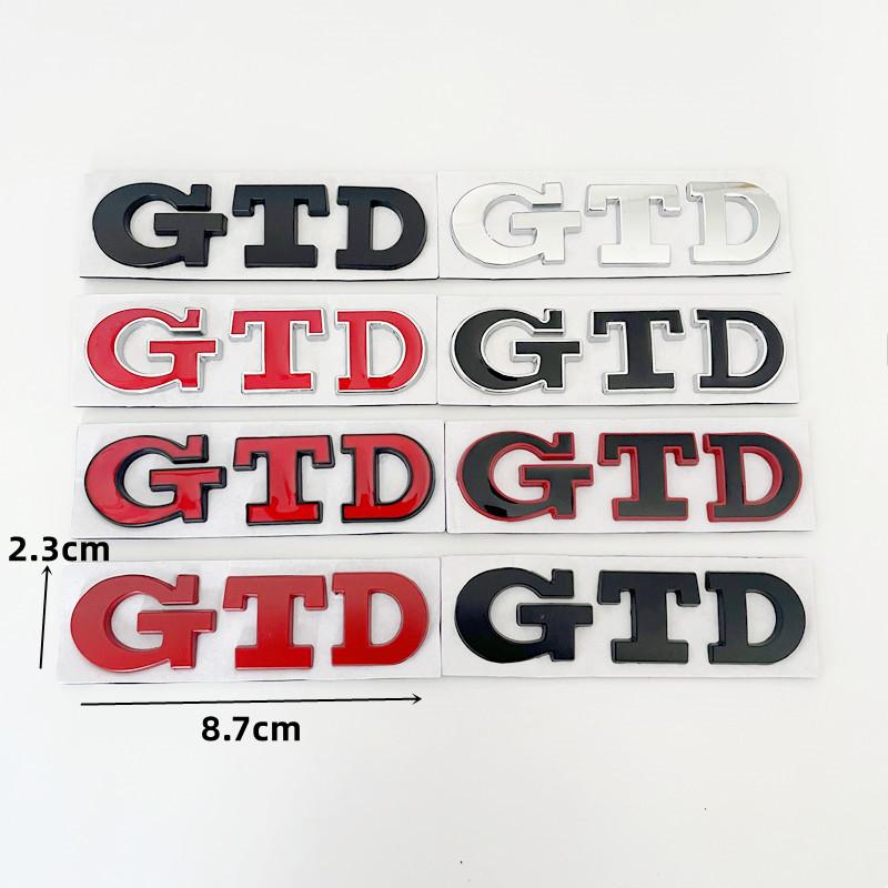 1Pc 3D Metal Letters Car Rear Trunk Badge GTD Logo Emblem For Volkswagen VW Golf 7 6 5 4 GTD Sticker MK2 MK4 MK5 MK6 MK7 Accessories