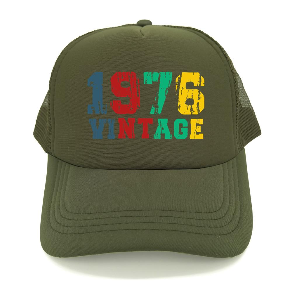 Made In 1976 Trucker Cap Unisex Birthday Gift Dad Hat Baseball Cap Unisex Outdoor Mesh Net Caps