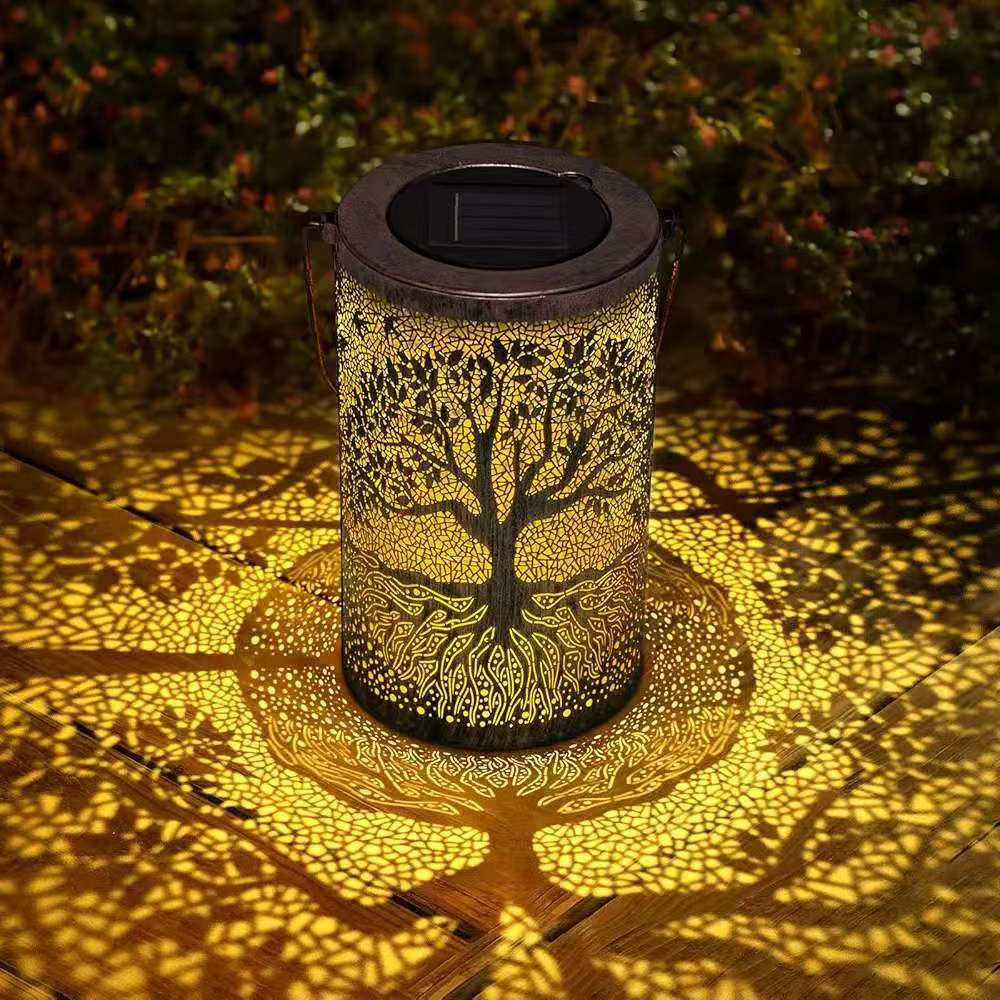 Hanging Solar Lights Solar Lantern LED Moroccan Garden Decor Solar Lanterns Outdoor Waterproof for Outside Patio Porch Pathway Hanging Decor
