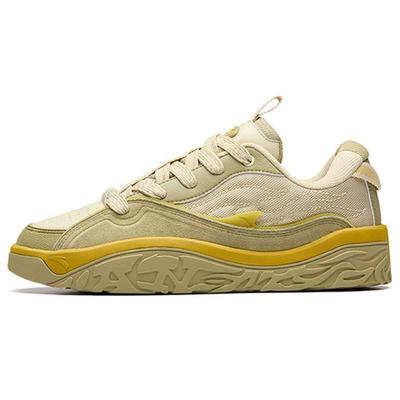 Zhi Re Men Scarpe da Skate Casual alla Moda Retrò Khaki Chiaro Bianco Sporco Giallo 912238083-4
