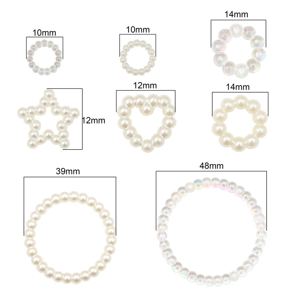 Akrylgeometri Pearl Circle DIY-tillbehör för smyckenstillverkning Örhängen Armband Halsband