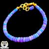 Lavendel Äthiopischer Opal Armband: Schmuck aus Sterlingsilber mit Feueropal-Perlen