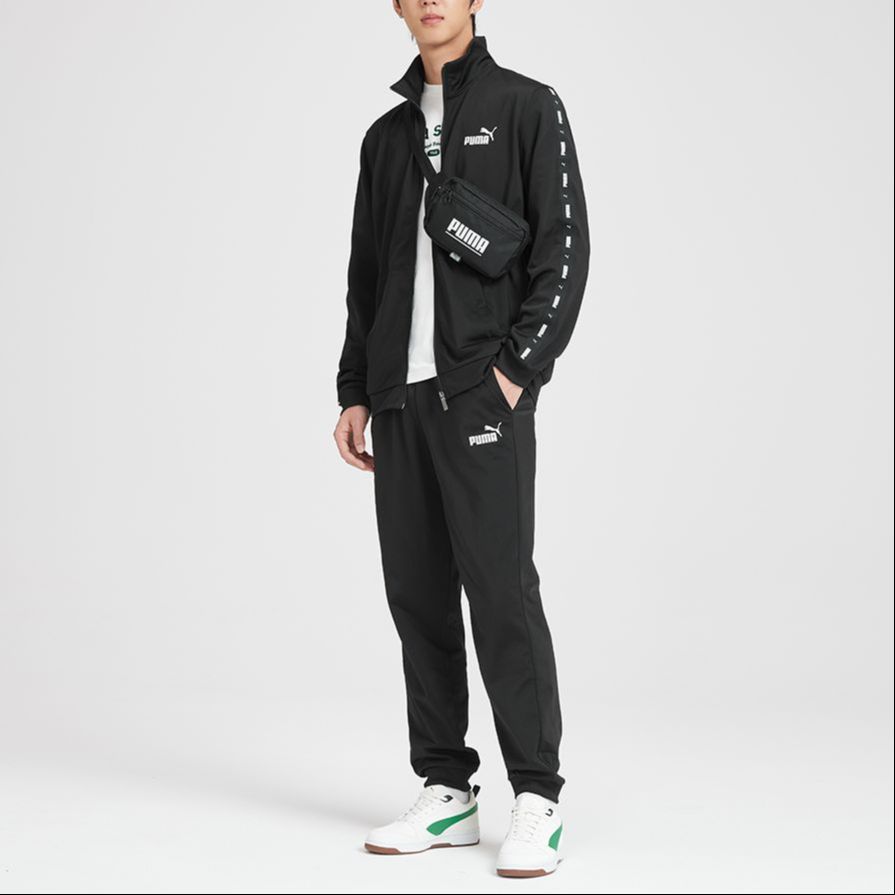 Puma Logo Sports Suit Men Sportswear Black 849543-01