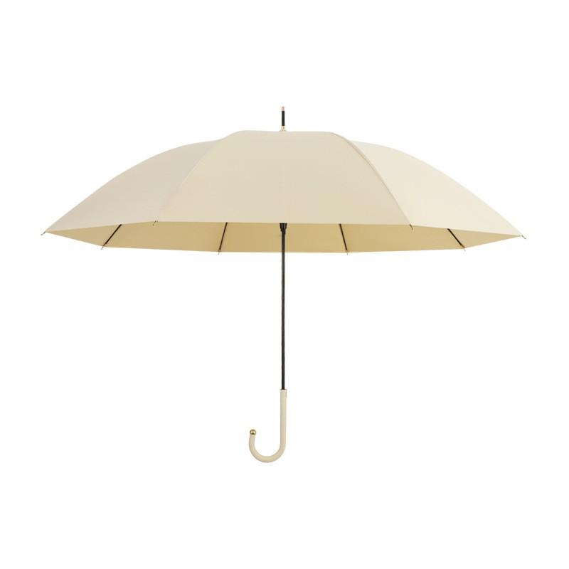 3-Layer Coated UV Protection Umbrella Long Handle Straight Stick Rain Sun UPF50 Outdoor Garden Pool Patio