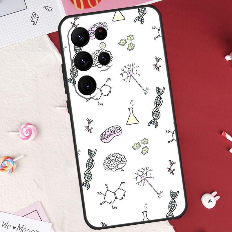 

Retro DNA Science Illustration Case For Samsung Galaxy S24 FE S23 FE S20 S21 S22 S24 S25 Ultra S9 S10 S25 Plus Cover Shell Galaxy S24
