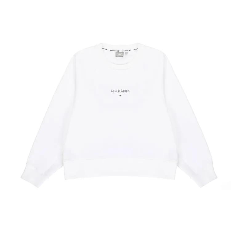 New Balance Sweatshirt Women's White (Unisex) Sweatshirts 5CC13022 WT