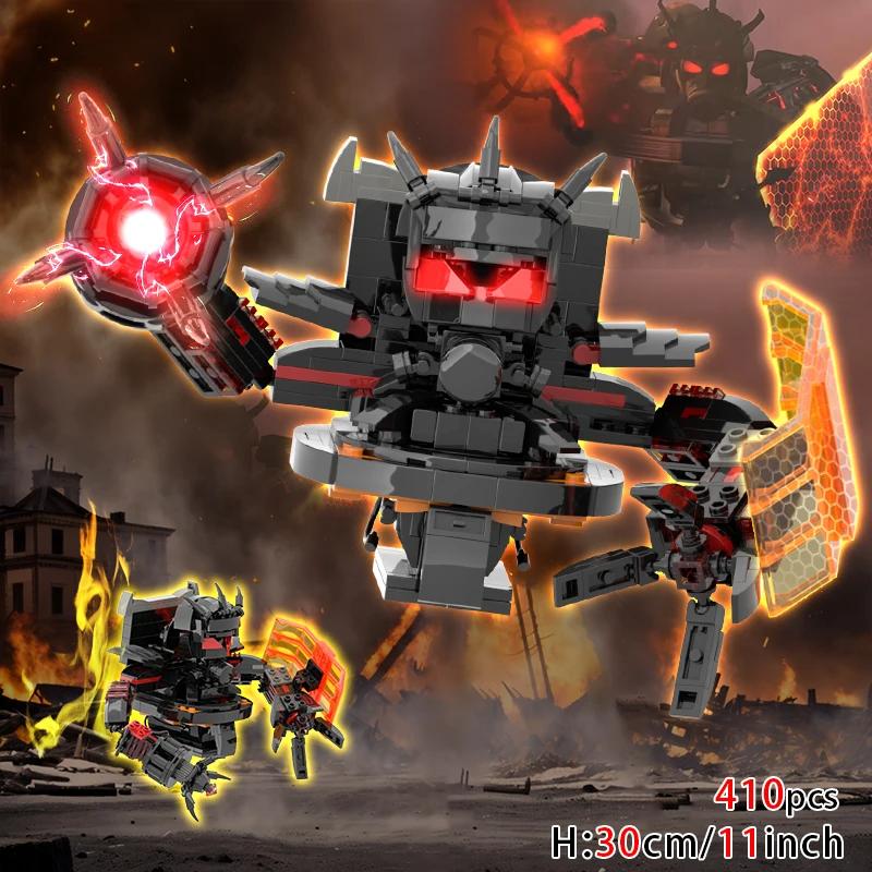 New Skibidi Toileted Titan Clock King 2.0 Building Blocks TVman Speakerman Model Toys for Kid Boys Ideas Gifts Xmas Halloween