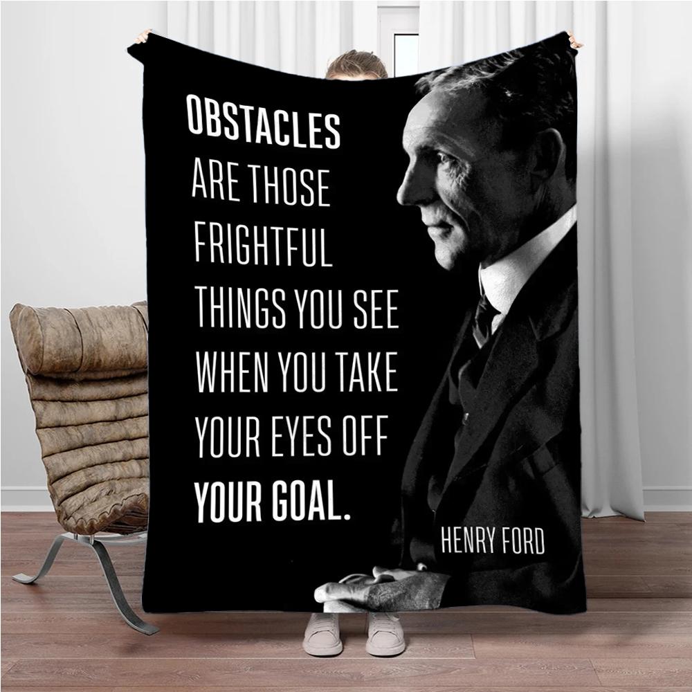 1pc Inspirational Success Lion Classic Blanket Fluffy Children and Adults Sofa Plush Bedspread Throw Lunch Blanket for Sofa Bed