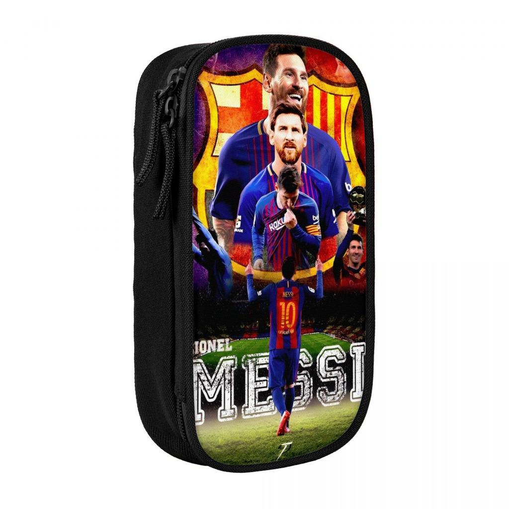 Lionel Pencil Case Lionel Messied Pencilcases Pen Box Kids Big Capacity Bags School Supplies Gifts Stationery