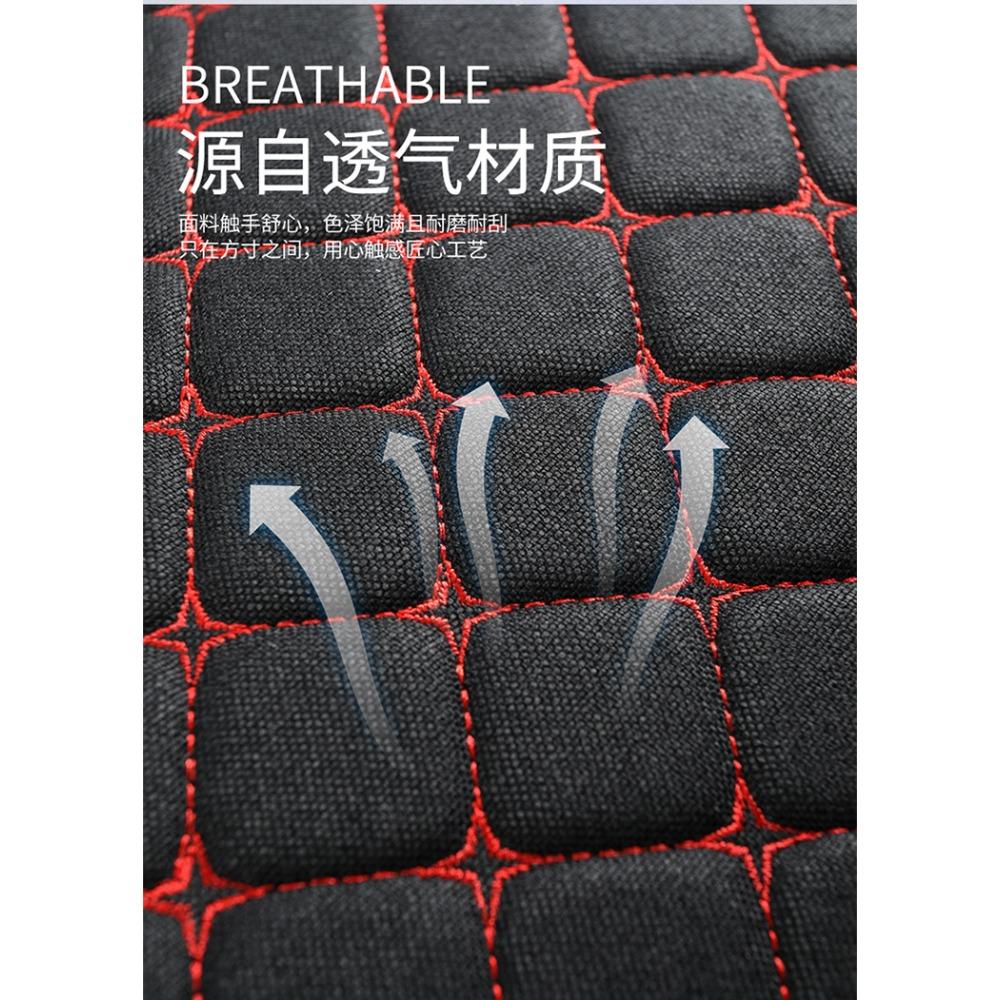 Car Seat Cushion Four Seasons Universal Non-slip Single + Backrest, Three-piece Set