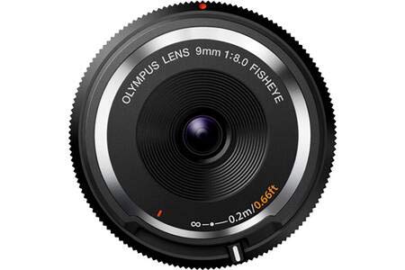 OLYMPUS Mirrorless Camera Body Cap Lens 9mm F/8 Fisheye, Black, BCL-0980 BLK