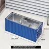 1:30 Scale Shipping Container Business Card Organizer Desk Stationery Storage Box Office Decor Pen Holder Creative Gift Ornament