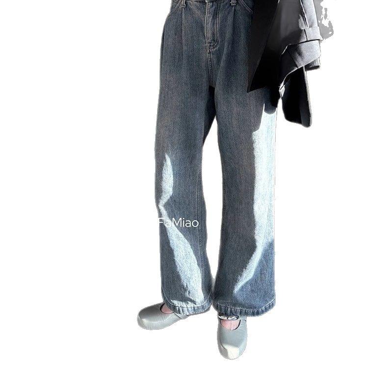 Hand-scratched red Mary Jane single shoes, new fashionable versatile flat-bottomed one-word light-mouth single shoes in spring and autumn 2025