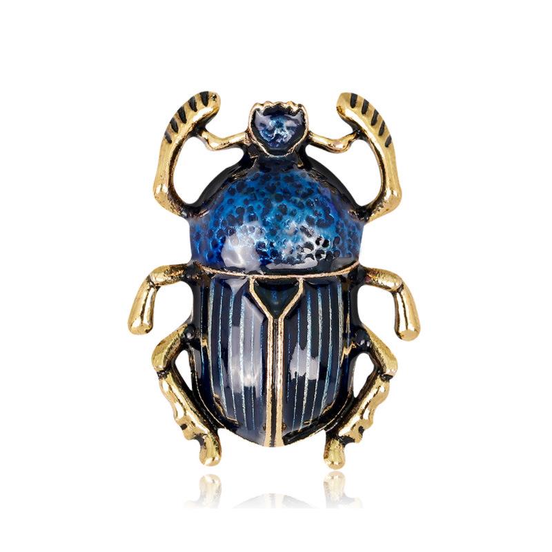 Stylish Colorful Oil Drip Beetle Brooch - Versatile European and American Enamel Design, Hot Sale