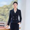 Women's Elegant Double-breasted Blazer & Wide-Leg Pants Set