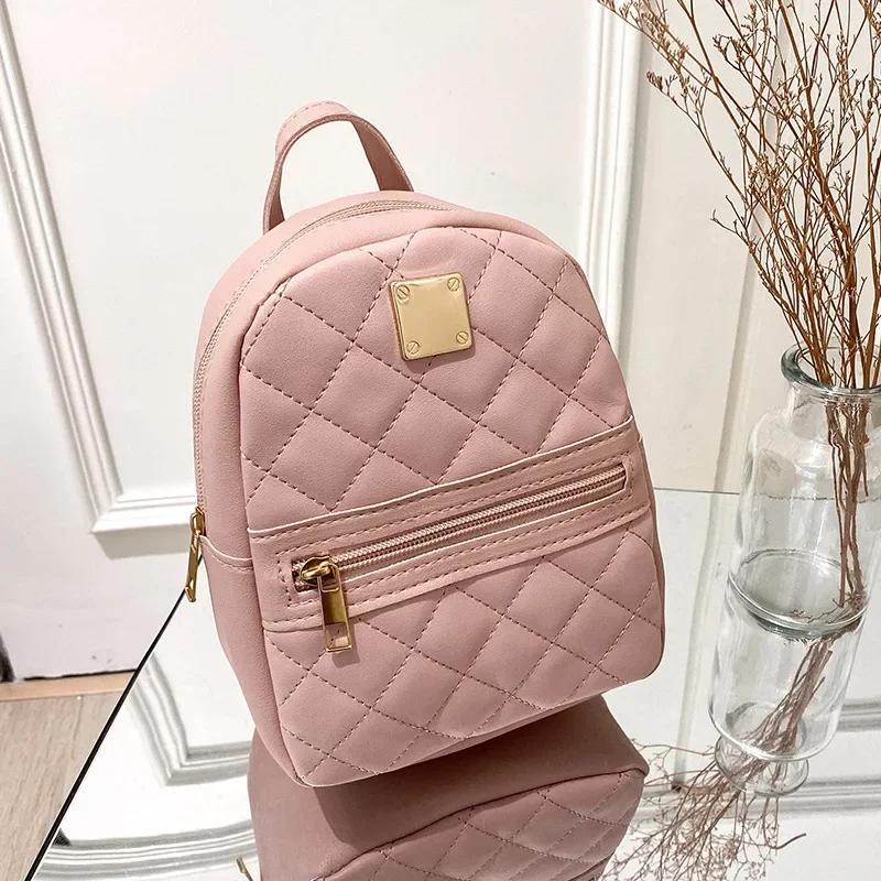 2026 Spring new ladies bags Korean version of schoolbag for girls women s backpack розовый