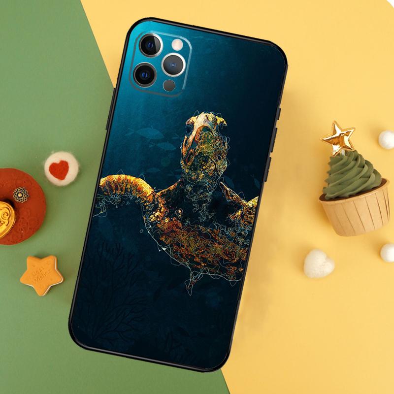 Sea Turtle Phone Case For iPhone 17 17Air 16 16E 15 14 13 12 11 Pro Max 12 13 Mini Shockproof Cover