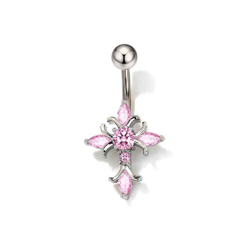 Crystals Star Dangled Belly Button Rings Stainless Steel Dainsty Zircon Navel Ring Belly Piercing Body Jewelries