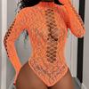 New Arrivals Women'S Sex Rhinestone Studded Colored Fishnet Teddy Bodysuit Sparkling Rhinestone Cut-Out Designs Form-Fitting