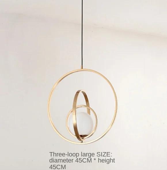 Modern Nordic Hanging Pendant Light Rotating Globe Art lamps Bedside Lights Glass Ball Indoor Living Room Bedroom lighting