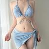 1011 New Sexy Split Bikini Three-piece Swimsuit, High-end Pure Desire Wind and Thin Seaside Vacation Swimsuit