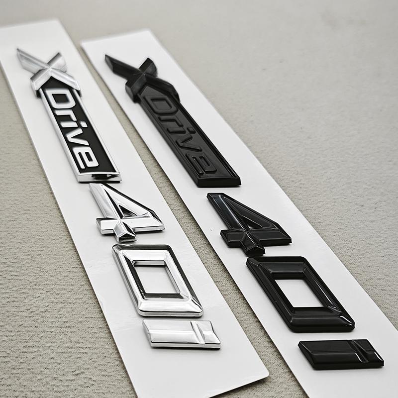 3D ABS Chrome Black Car Letters Logo X7 XDrive 40i Rear Trunk Badge Side Door Emblem For BMW X7 G07 Sticker Exterior Accessories