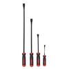 Pry Bar Set, Tire Repair Crowbar Kit, Angled Tip, 60HRC Hardness, 30° Curve, 8121824 Inch, 4-Piece Set, Automotive Repair Tool