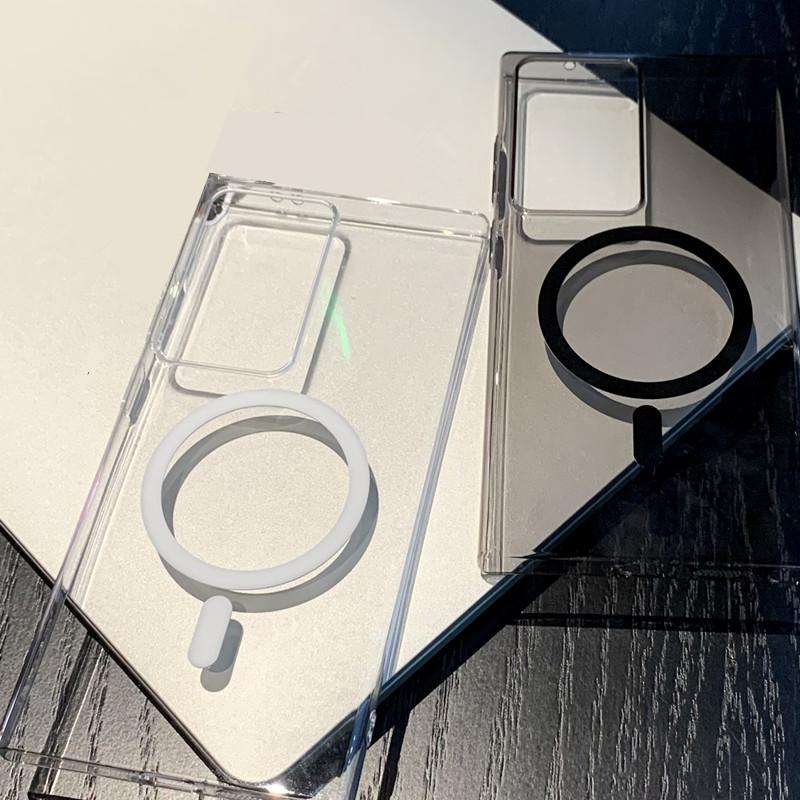 Applicable To Samsung S24ultra Mobile Phone Case S23 Magnetic Suction S24 Transparent A55/A35 Simple A05A15A34