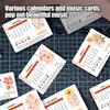 Taylors Piano Calendar 2025 Mini Piano Calendar Desktop Peripheral Ornaments with 32 Music Calendar Cards Songs Gift for Fans