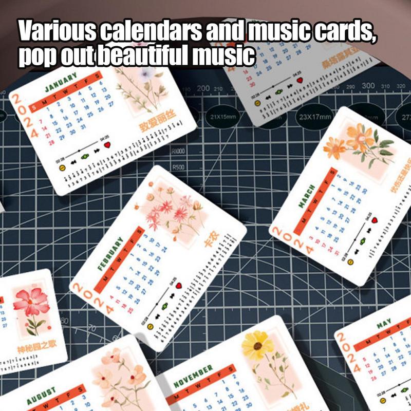 Taylors Piano Calendar 2025 Mini Piano Calendar Desktop Peripheral Ornaments with 32 Music Calendar Cards Songs Gift for Fans