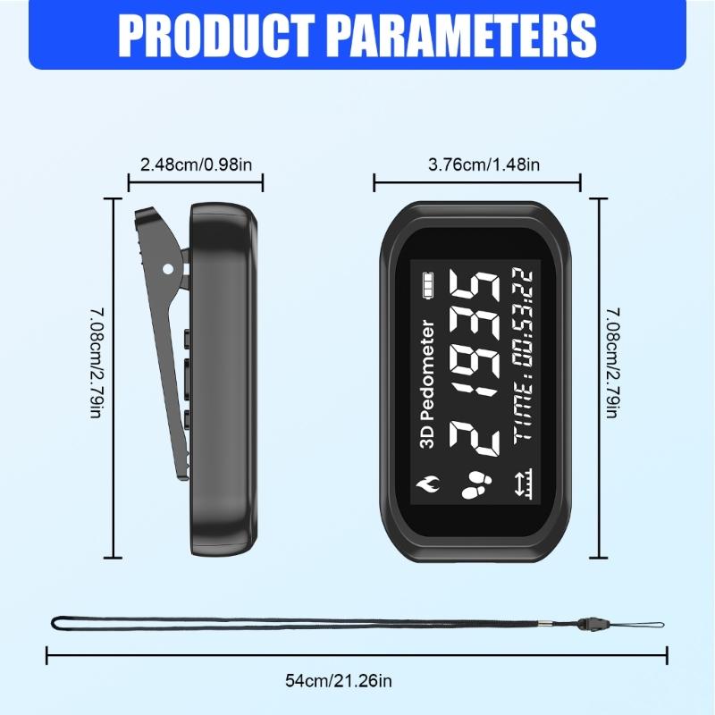 Step Counter Electronic Pedometer For Daily Exercise Large LCD Screen Long Lastings Battery Fitness Monitoring Tool