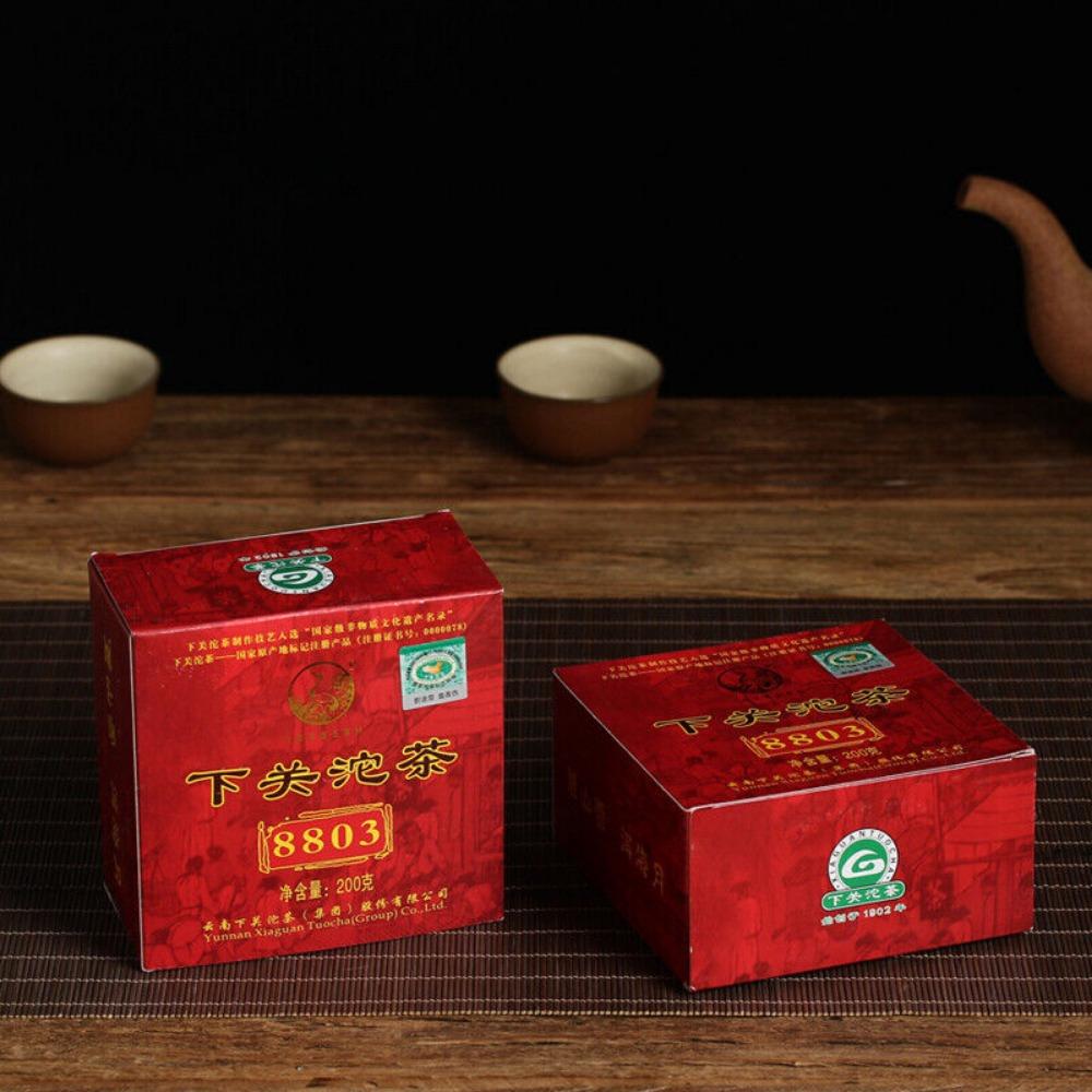 Puer Tea Pu'er 200g Box Xiaguan Tuocha 8803 YIWU Mt.Old Tree Green