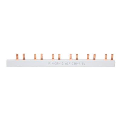 PIN TYPE Copper Busbar 2P 12 Way PVC Good Conductivity for Circuit Breaker Distribution Box