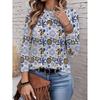 Womens Round Neck 3D Dinosaur Print Tee - Casual Fit 7/8 Sleeve 2025
