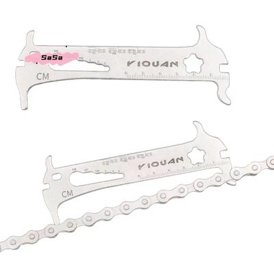 1Pc 6-in-1 Bicycle Chain Gauge Tool Portable Road Bike Bolt Wear Measurement New Design Multifunctional Repair Multitool