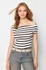 Women's Fashion New Blouse Pink Boat Neck Fitted Viscose Soft Fabric Stretchy Knitted Knitted Blouse