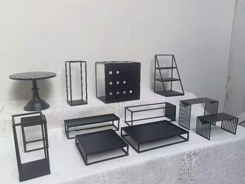 Silver Dessert Display Stand for Corporate Coffee Break and Afternoon Tea