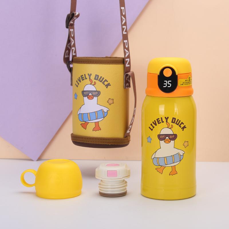 Large Capacity Intelligence Thermos Cup 500ml Vacuum Flasks Portable Stainless Steel Thermos Cup Water Bottle Travel Tea Mug Office Thermos Cup