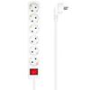 Power Strip with Switch Aisens A154-0535/ 6 Power Outlets/ 1.4m Cable/ White