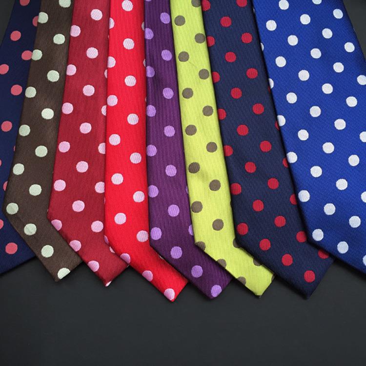 2025 Polka Dot Polyester Herren Business Casual Krawatte - Verschiedene Farben