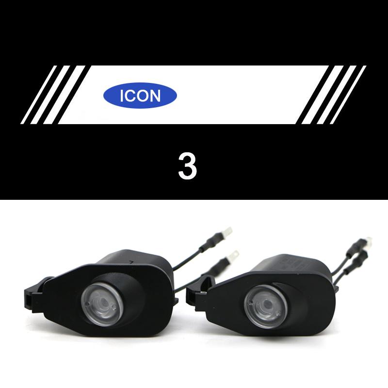 For Ford Mustang 2013-2022 Side Rearview Mirror Welcome Icon Lights HD LED Projector Ghost Shadow Lamp Modification Never Fade