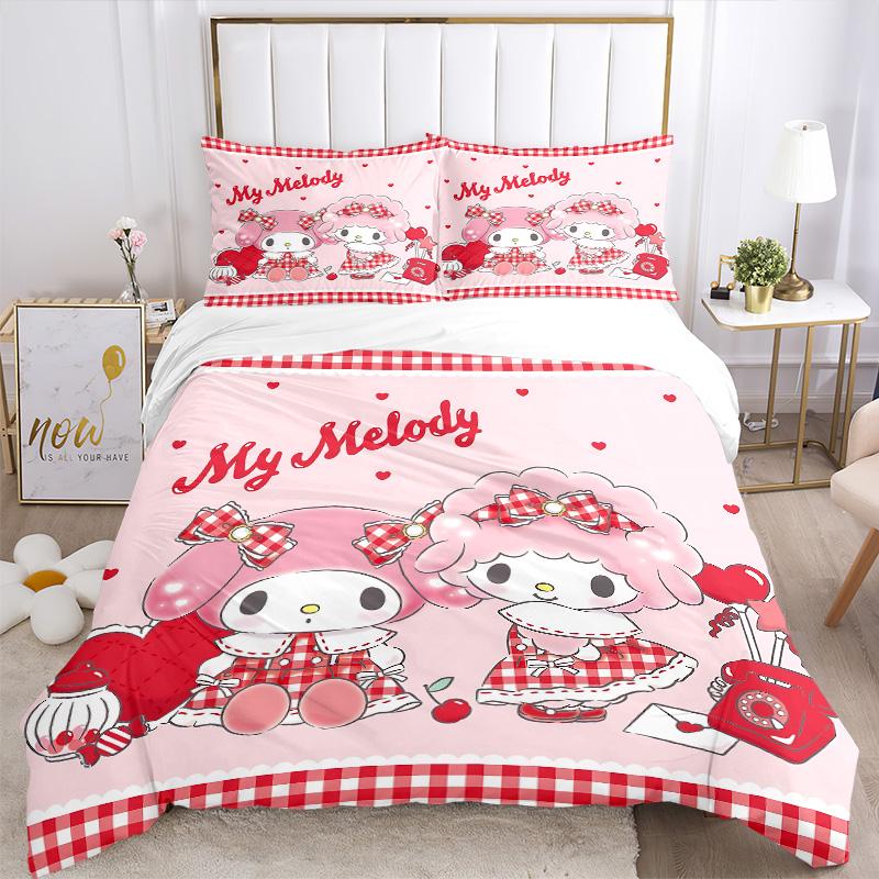 Melody Friendship Print 3Pcs Bedding Setduvet Cover With 2 Bedropillowcase Home Birthday Gift