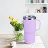 Livole Tumbler with Vacuum with Large Stainless Coffee Travel Large Capacity with Perfect for and Carbonated Perfect for Outdoor and Light Purple