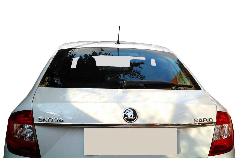 

Хром планка над номером Tit-design (нерж.) для Skoda Rapid 2012-2019 гг